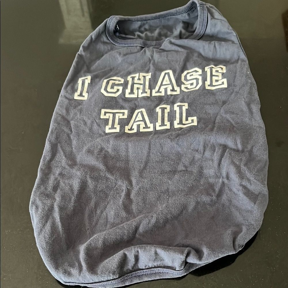 Navy Blue Dog Shirt - I Chase Tail